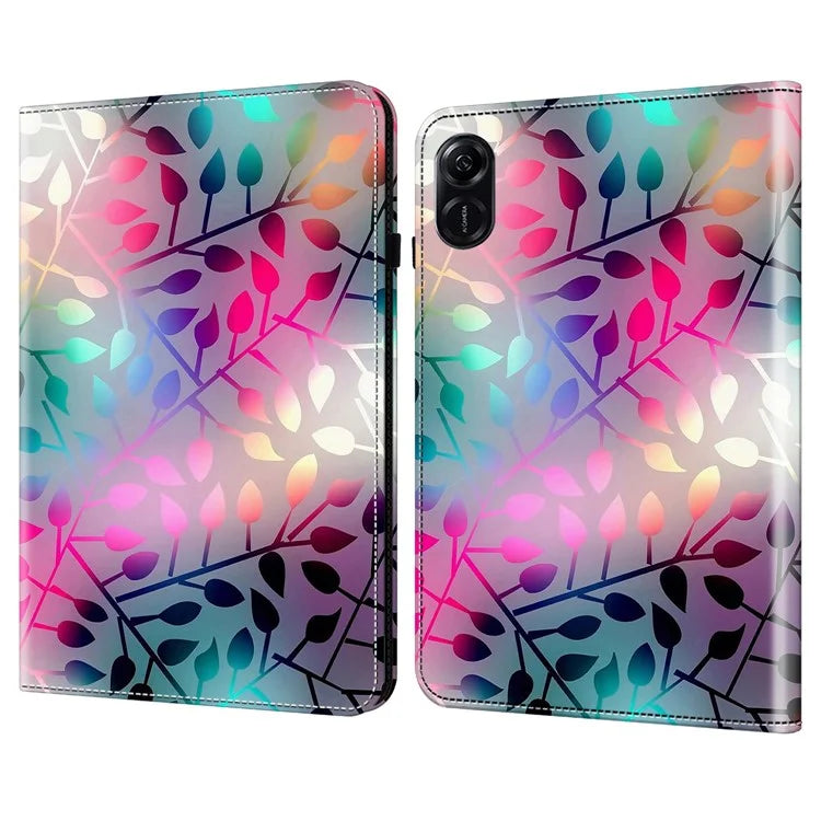 For Honor Pad X9 Case with Handstrap Pattern PU Leather Stand Tablet Cover