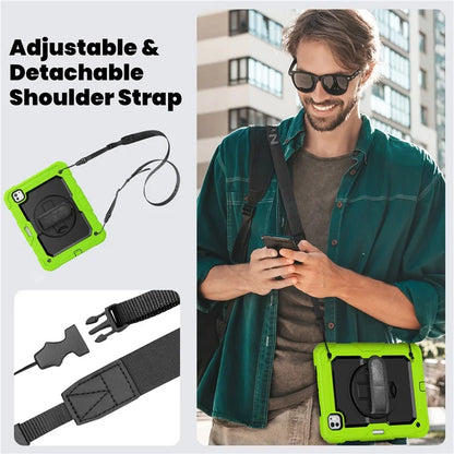 For iPad Pro 11 (2024) Case PC+Silicone Tablet Cover with Screen Protector Pencil Holder