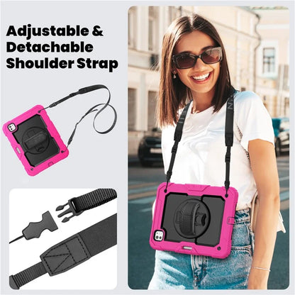 For iPad Pro 11 (2024) Case PC+Silicone Tablet Cover with Screen Protector Pencil Holder