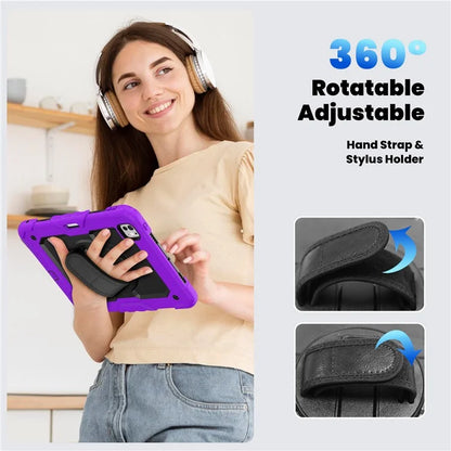 For iPad Pro 11 (2024) Case PC+Silicone Tablet Cover with Screen Protector Pencil Holder