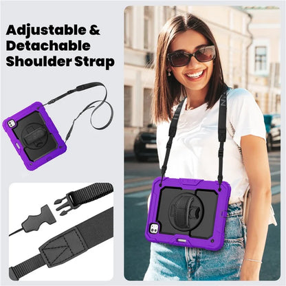 For iPad Pro 11 (2024) Case PC+Silicone Tablet Cover with Screen Protector Pencil Holder