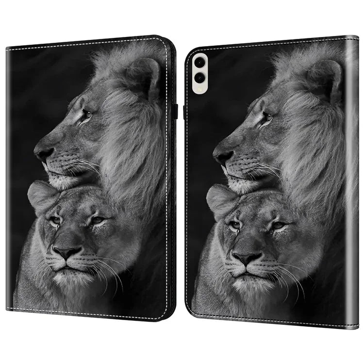 For Samsung Galaxy Tab S9 Ultra Case PU Leather Card Slots Tablet Cover Pattern Print