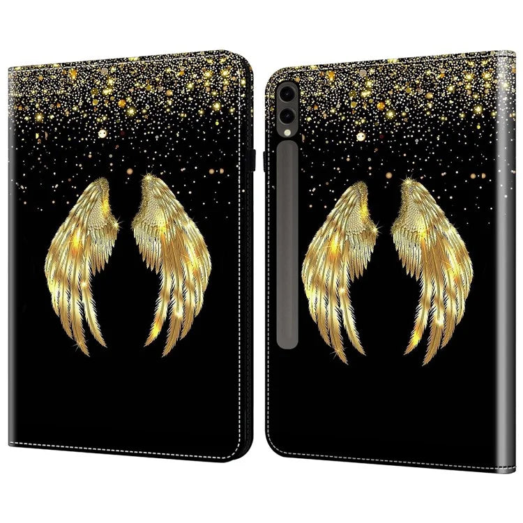 For Samsung Galaxy Tab S9+ / S9 FE+ Case Pattern Printing PU Leather Tablet Cover with Stand Function
