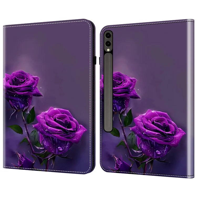 For Samsung Galaxy Tab S9+ / S9 FE+ Case Pattern Printing PU Leather Tablet Cover with Stand Function