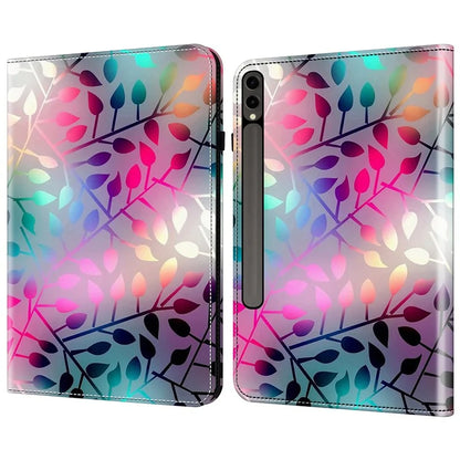 For Samsung Galaxy Tab S9+ / S9 FE+ Case Pattern Printing PU Leather Tablet Cover with Stand Function