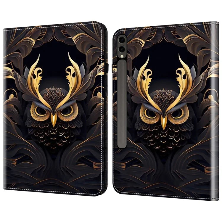 For Samsung Galaxy Tab S9+ / S9 FE+ Case Pattern Printing PU Leather Tablet Cover with Stand Function