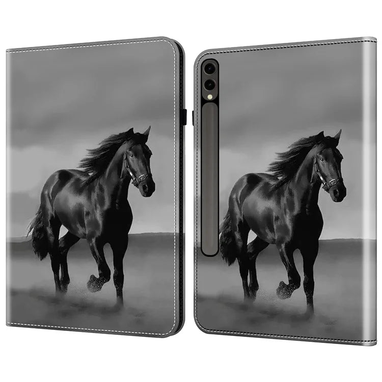 For Samsung Galaxy Tab S9+ / S9 FE+ Case Pattern Printing PU Leather Tablet Cover with Stand Function