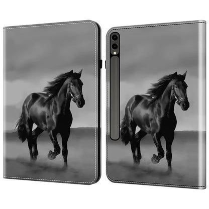 For Samsung Galaxy Tab S9+ / S9 FE+ Case Pattern Printing PU Leather Tablet Cover with Stand Function