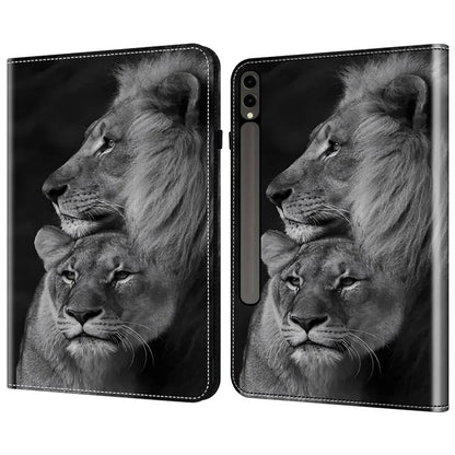 For Samsung Galaxy Tab S9+ / S9 FE+ Case Pattern Printing PU Leather Tablet Cover with Stand Function