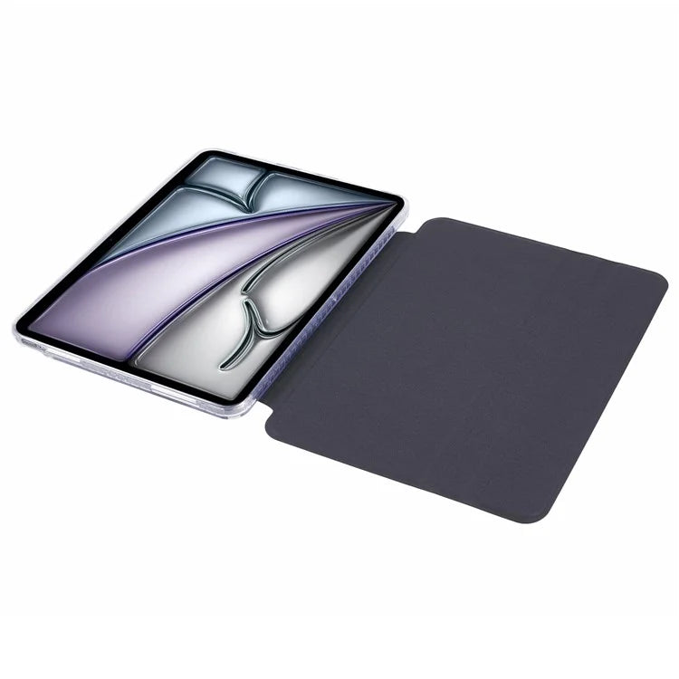 For iPad Air 13 (2024) Protective Case PU Leather+TPU+Acrylic Magnetic Detachable Tablet Cover