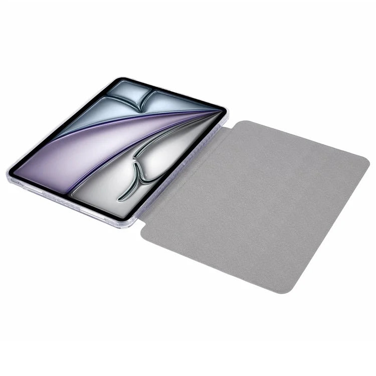 For iPad Air 13 (2024) Protective Case PU Leather+TPU+Acrylic Magnetic Detachable Tablet Cover