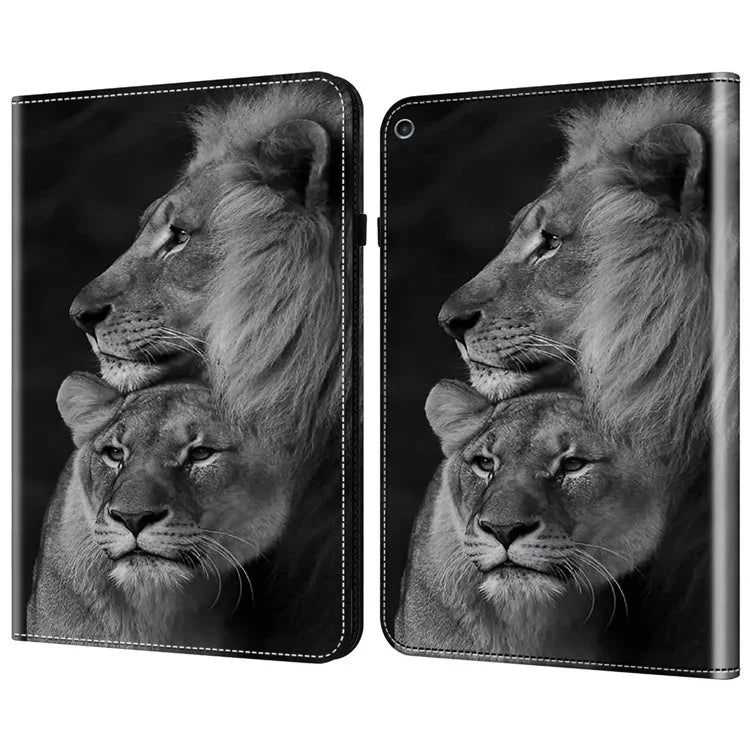 For iPad 10.2 (2019) / (2020) / (2021) Case Pattern Leather Tablet Cover with Card Slots
