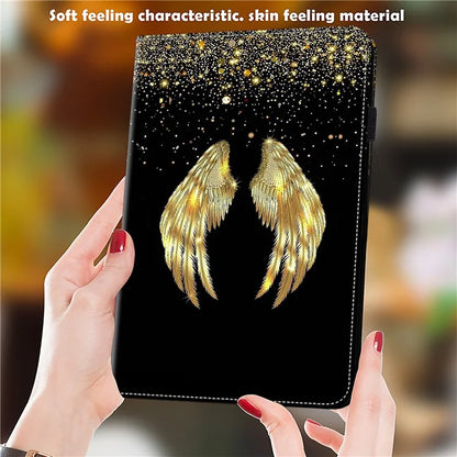 For iPad Pro 13 (2024) Stand Case Pattern Printed Leather Tablet Flip Cover