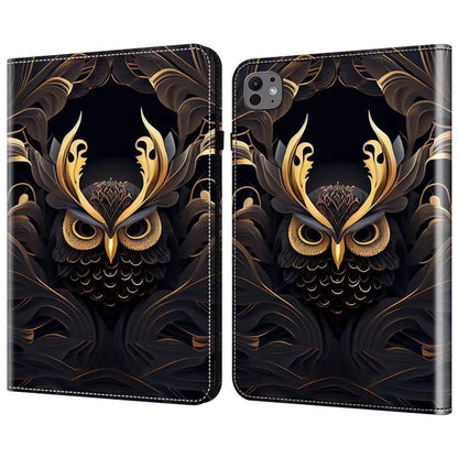 For iPad Pro 13 (2024) Stand Case Pattern Printed Leather Tablet Flip Cover