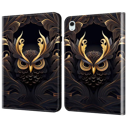 For iPad Air (2020) / (2022) / Air 11 (2024) Leather Case Shockproof Tablet Cover with Stand, Pattern Print