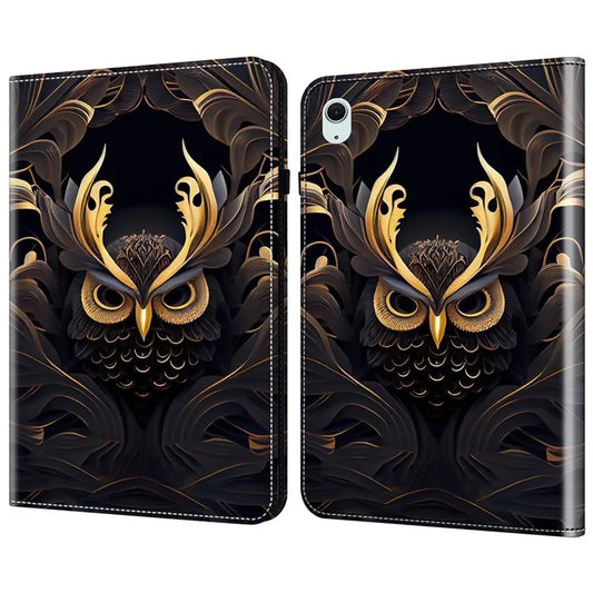 For iPad Air (2020) / (2022) / Air 11 (2024) Leather Case Shockproof Tablet Cover with Stand, Pattern Print