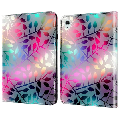 For iPad Air (2020) / (2022) / Air 11 (2024) Leather Case Shockproof Tablet Cover with Stand, Pattern Print