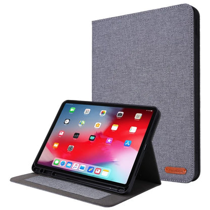 For iPad Air 11 (2024) Case Card Holder Pen Slot Leather Tablet Cover Cloth Texture