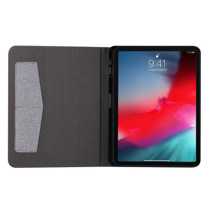 For iPad Air 11 (2024) Case Card Holder Pen Slot Leather Tablet Cover Cloth Texture
