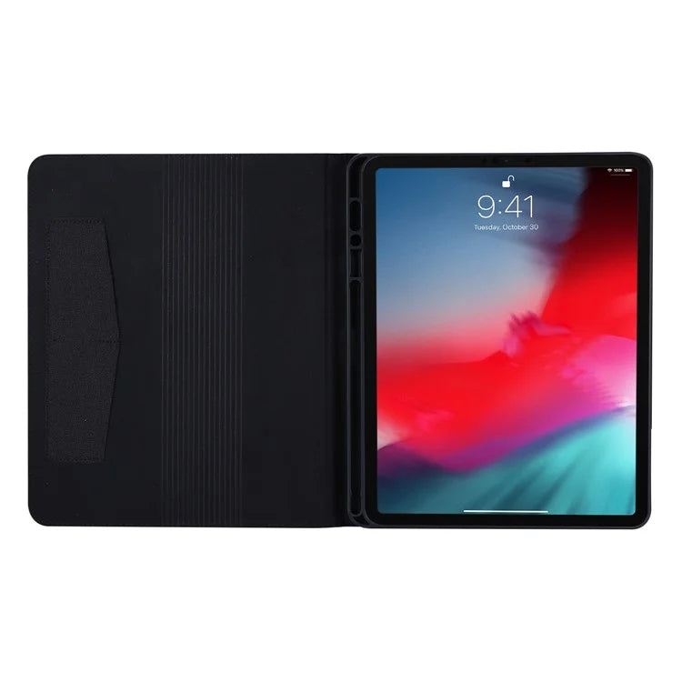 For iPad Air 13 (2024) Case Card Slots Stand Leather Tablet Cover with Pen Holder