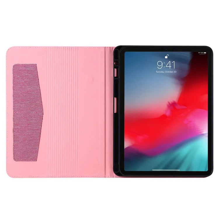 For iPad Air 13 (2024) Case Card Slots Stand Leather Tablet Cover with Pen Holder