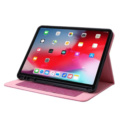 For iPad Air 13 (2024) Case Card Slots Stand Leather Tablet Cover with Pen Holder
