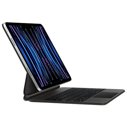 For iPad Pro 11 (2024) Leather Tablet Case with Magnetic Bluetooth Keyboard