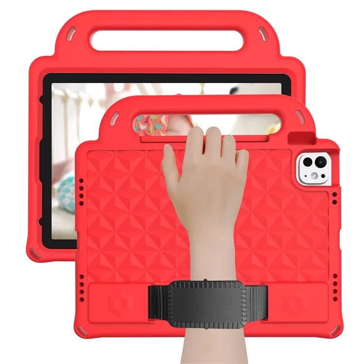For iPad Pro 11 (2024) Case Protective EVA Tablet Cover with Kickstand, Strap