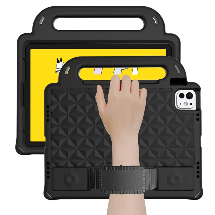 For iPad Pro 11 (2024) Case Protective EVA Tablet Cover with Kickstand, Strap