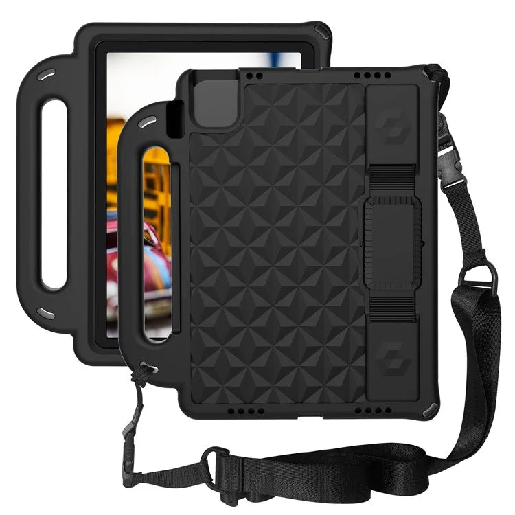 For iPad Pro 11 (2024) Case Protective EVA Tablet Cover with Kickstand, Strap
