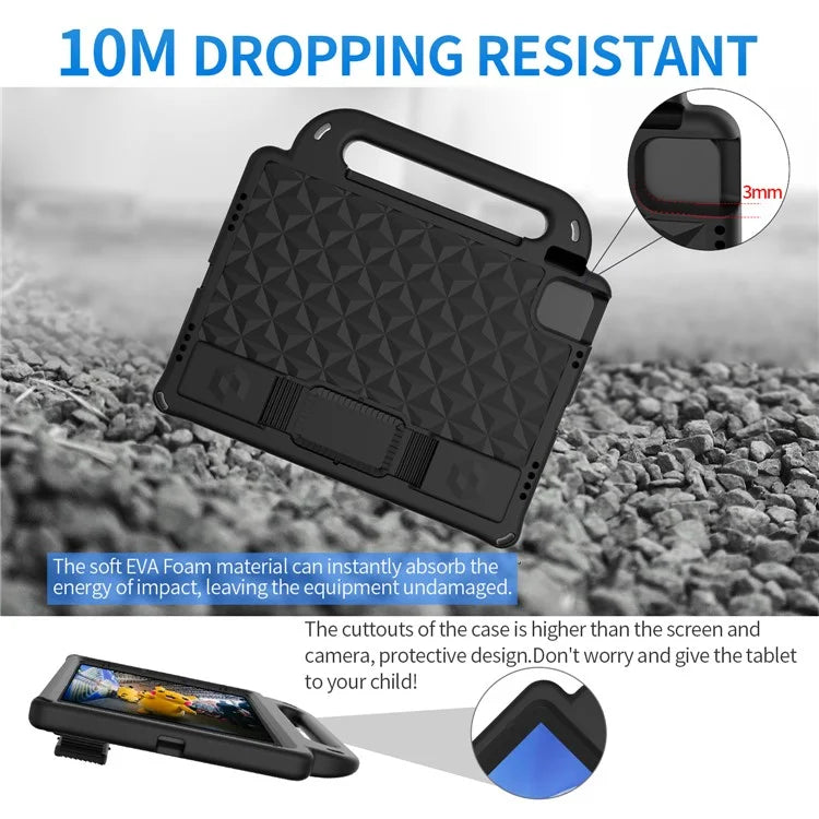 For iPad Pro 11 (2024) Case Protective EVA Tablet Cover with Kickstand, Strap