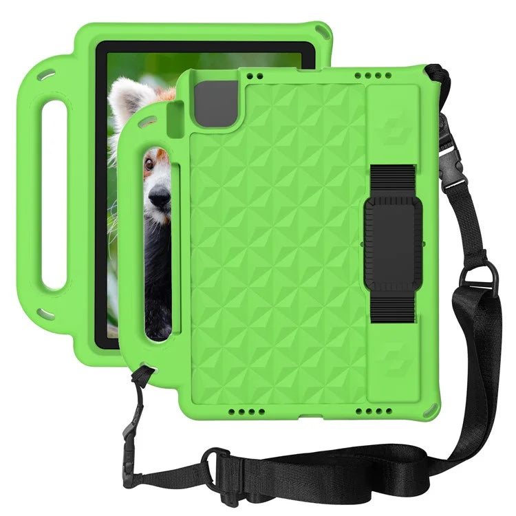 For iPad Pro 11 (2024) Case Protective EVA Tablet Cover with Kickstand, Strap