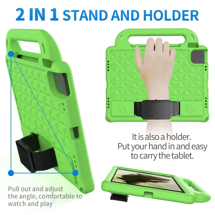 For iPad Pro 11 (2024) Case Protective EVA Tablet Cover with Kickstand, Strap
