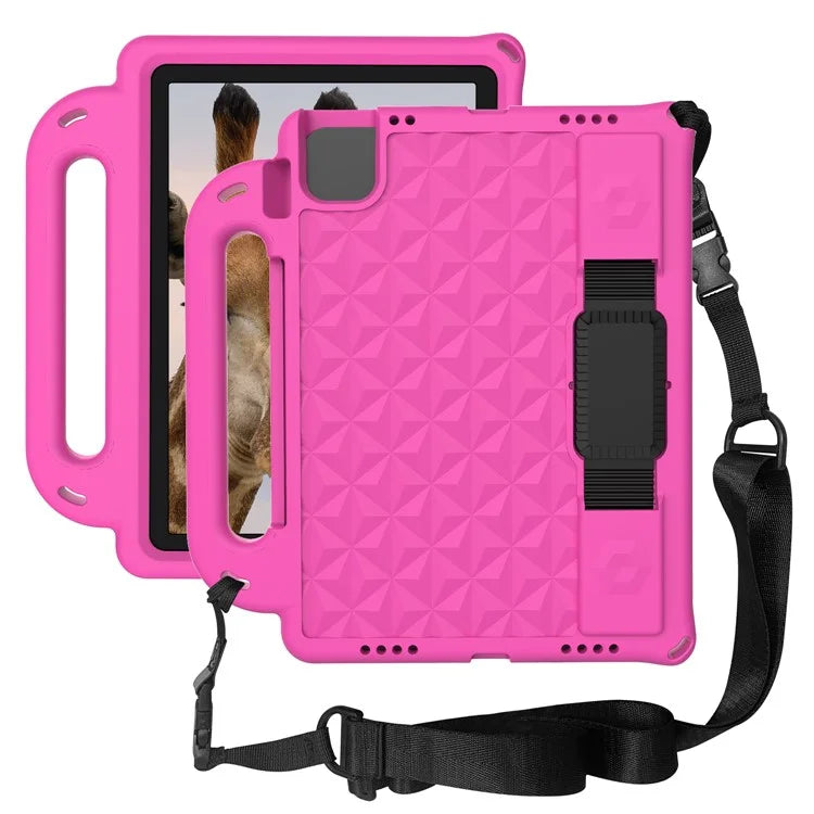 For iPad Pro 11 (2024) Case Protective EVA Tablet Cover with Kickstand, Strap