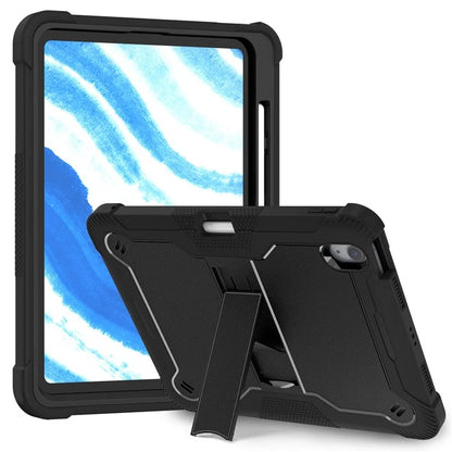 For iPad Air 11 (2024) Case Silicone + PC Tablet Cover with Stable Kickstand