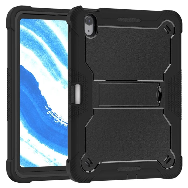 For iPad Air 11 (2024) Case Silicone + PC Tablet Cover with Stable Kickstand