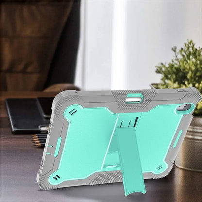 For iPad Air 11 (2024) Case Silicone + PC Tablet Cover with Stable Kickstand