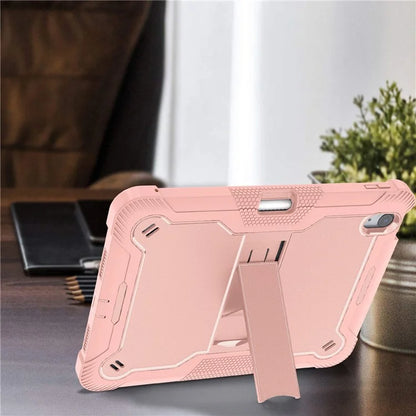 For iPad Air 11 (2024) Case Silicone + PC Tablet Cover with Stable Kickstand