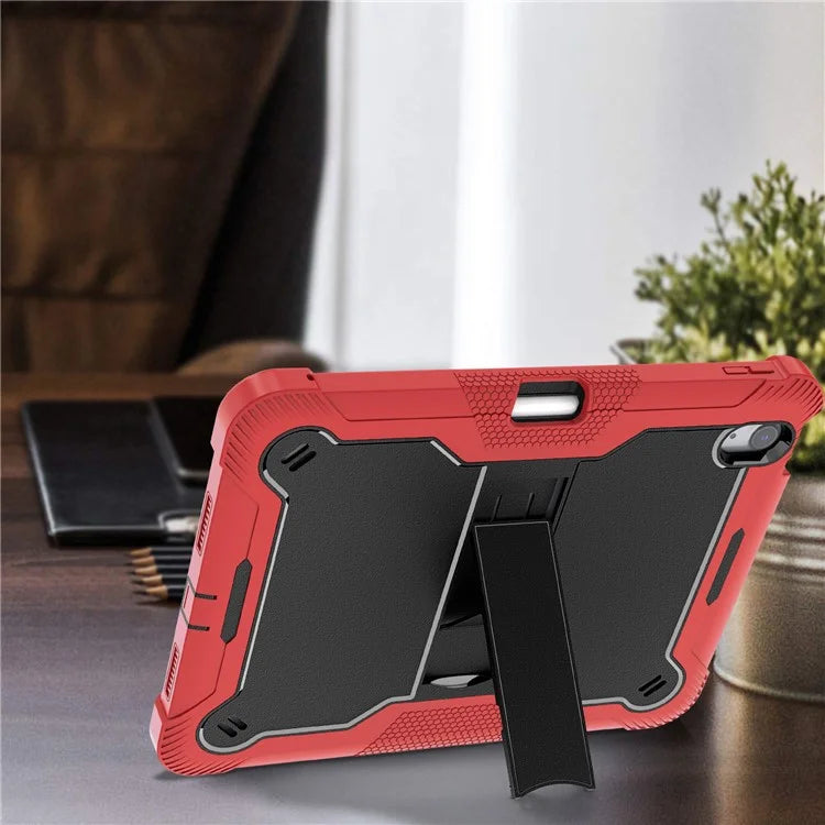 For iPad Air 11 (2024) Case Silicone + PC Tablet Cover with Stable Kickstand