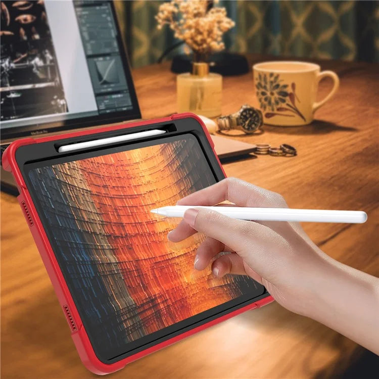 For iPad Air 13 (2024) Case Kickstand Silicone + PC Tablet Cover High-Impact Shockproof