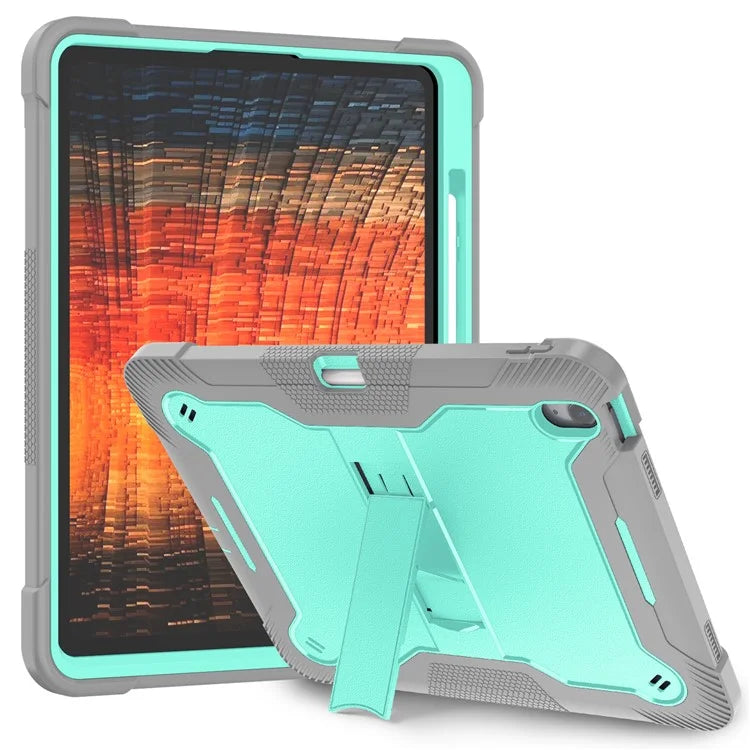 For iPad Air 13 (2024) Case Kickstand Silicone + PC Tablet Cover High-Impact Shockproof