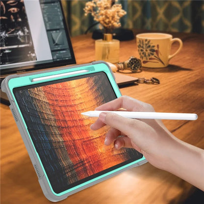 For iPad Air 13 (2024) Case Kickstand Silicone + PC Tablet Cover High-Impact Shockproof