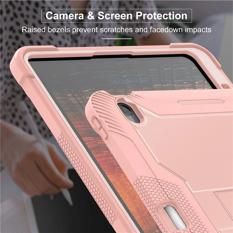 For iPad Air 13 (2024) Case Kickstand Silicone + PC Tablet Cover High-Impact Shockproof