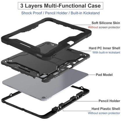 For iPad Air 13 (2024) Case Kickstand Silicone + PC Tablet Cover High-Impact Shockproof