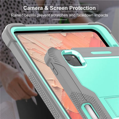 For iPad Pro 11 (2024) Case Hard PC and Soft Silicone Tablet Cover with Bracket Kickstand