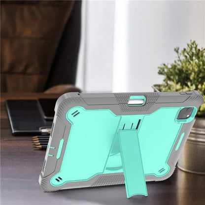 For iPad Pro 11 (2024) Case Hard PC and Soft Silicone Tablet Cover with Bracket Kickstand