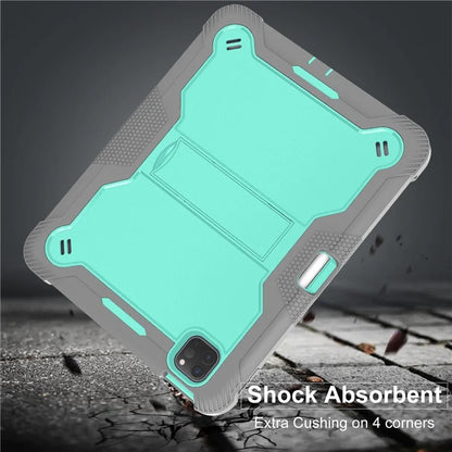 For iPad Pro 11 (2024) Case Hard PC and Soft Silicone Tablet Cover with Bracket Kickstand