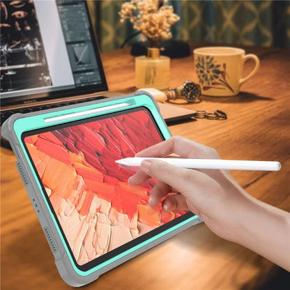 For iPad Pro 11 (2024) Case Hard PC and Soft Silicone Tablet Cover with Bracket Kickstand