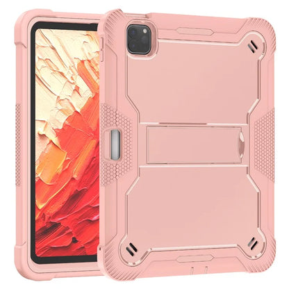 For iPad Pro 11 (2024) Case Hard PC and Soft Silicone Tablet Cover with Bracket Kickstand