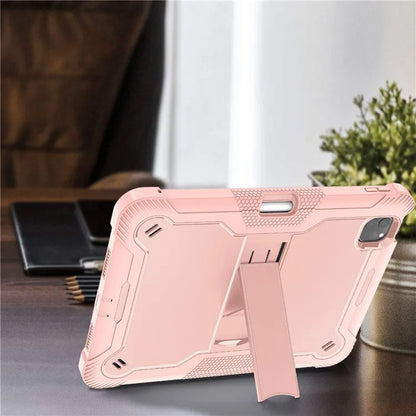 For iPad Pro 11 (2024) Case Hard PC and Soft Silicone Tablet Cover with Bracket Kickstand